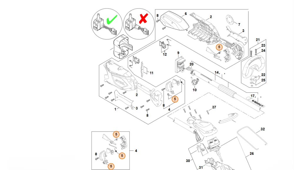 STIHL Zestaw elementów mocujących FA05 007 1300 | Ostatnie sztuki